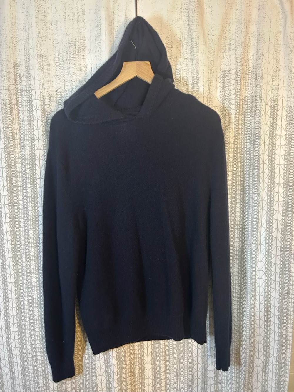 NAADAM Cashmere Navy Hooded Cowl Sweater